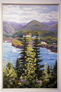 Brigus Harbour watercolour